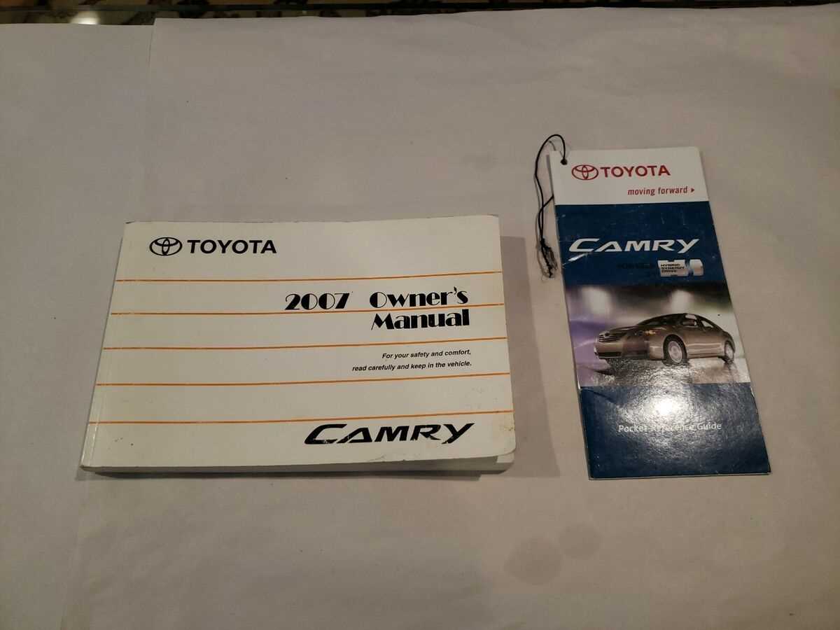 2007 camry owners manual