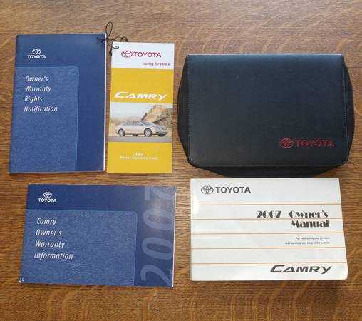 2007 camry owners manual