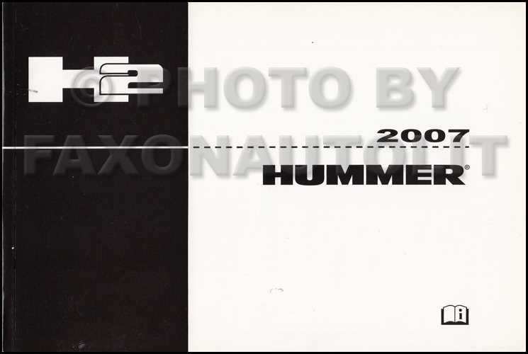 2007 hummer h2 owners manual