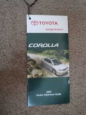 2007 toyota corolla owners manual