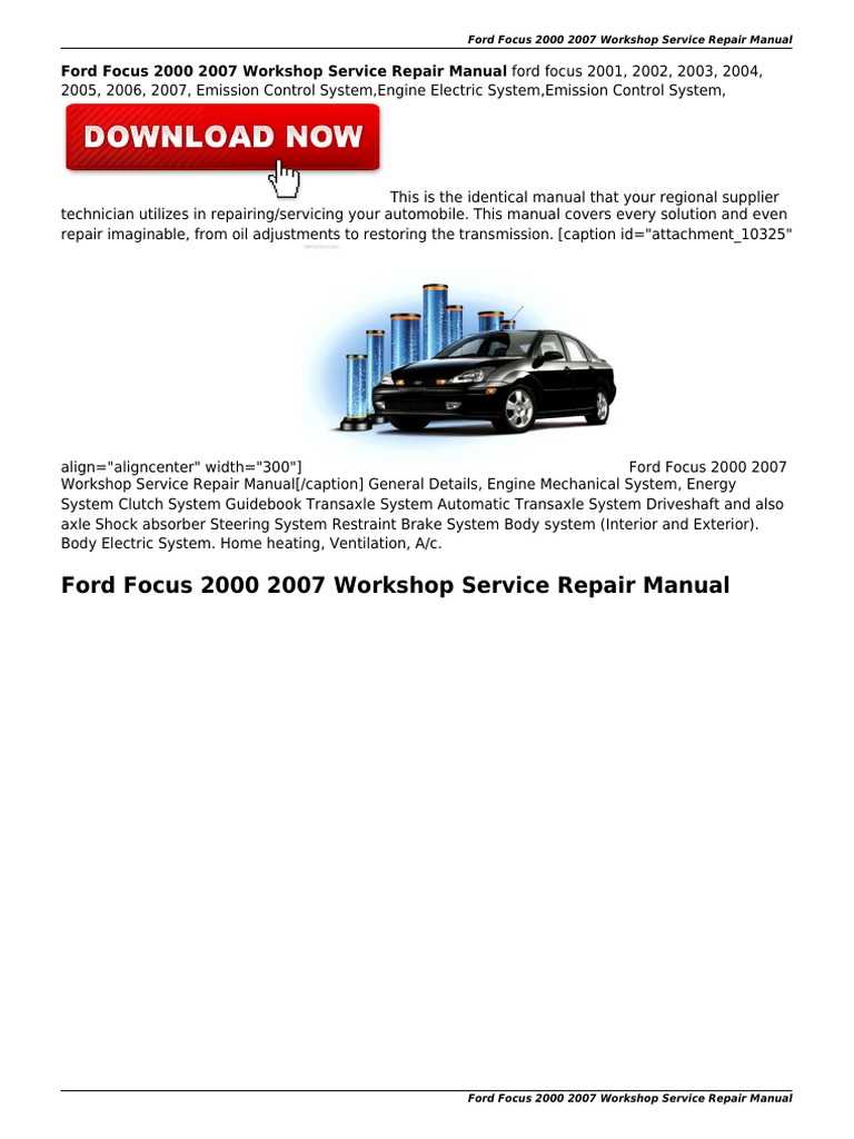 2007 ford focus owners manual