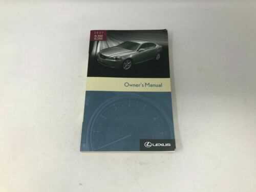 2007 lexus rx 350 owners manual