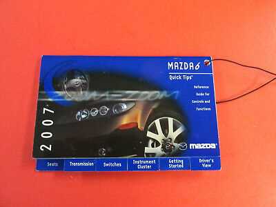 2007 mazda 6 owners manual