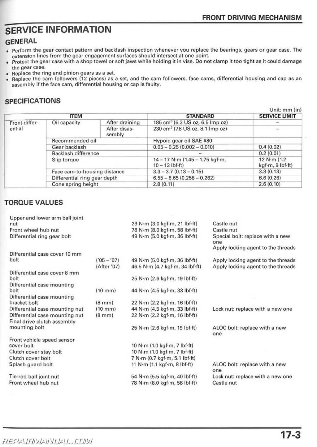 2008 honda foreman 500 owners manual