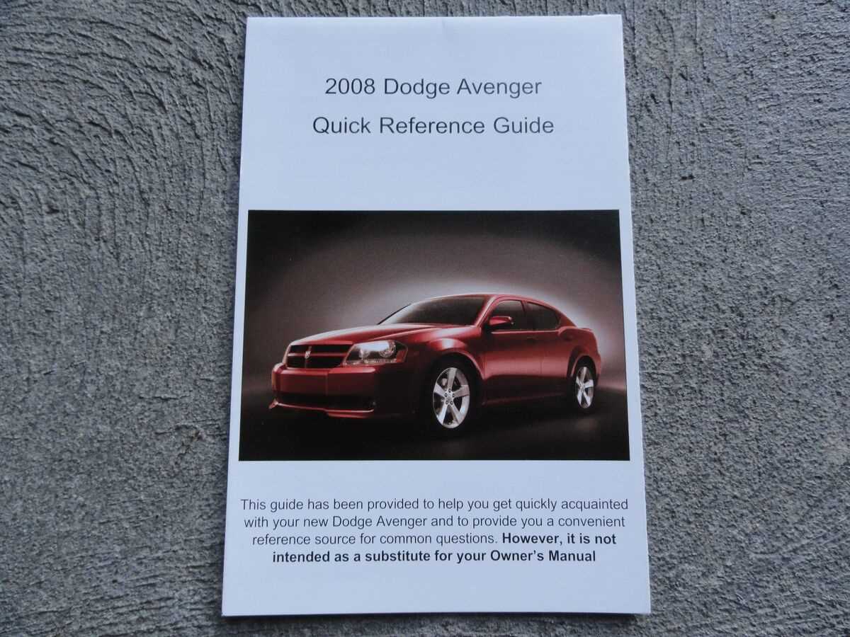2008 avenger owners manual