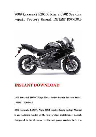 2009 ninja 650r owners manual