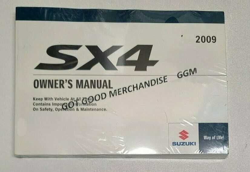 2009 suzuki sx4 owners manual