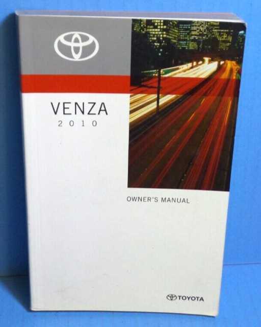 2010 toyota venza owners manual