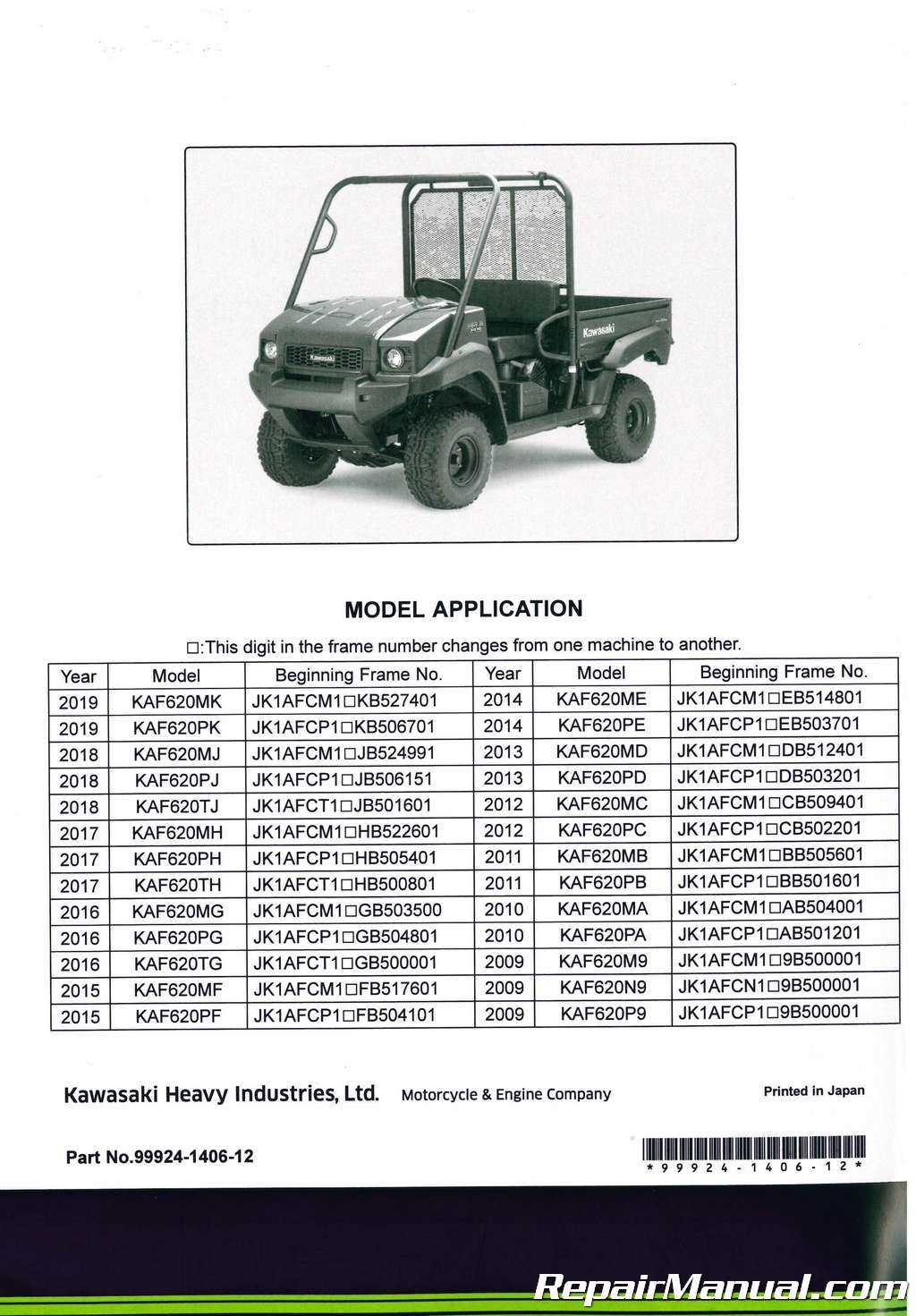 2010 kawasaki mule 4010 owners manual