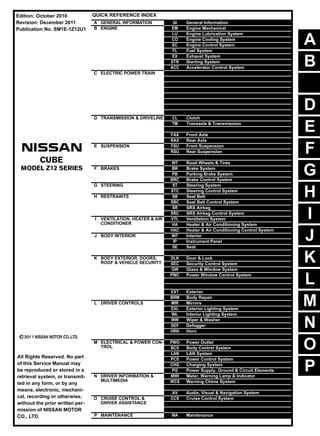 2011 nissan cube owners manual