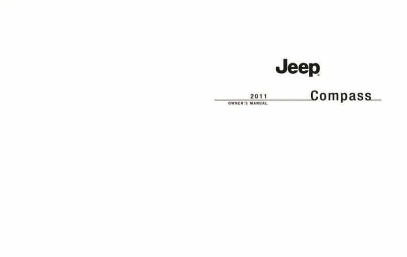 2011 jeep compass owners manual