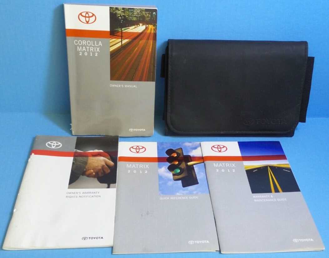 2012 toyota matrix owners manual