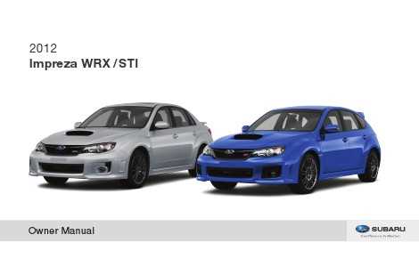 2012 wrx owners manual