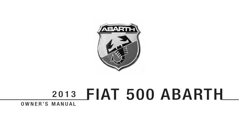 2013 fiat 500 abarth owners manual