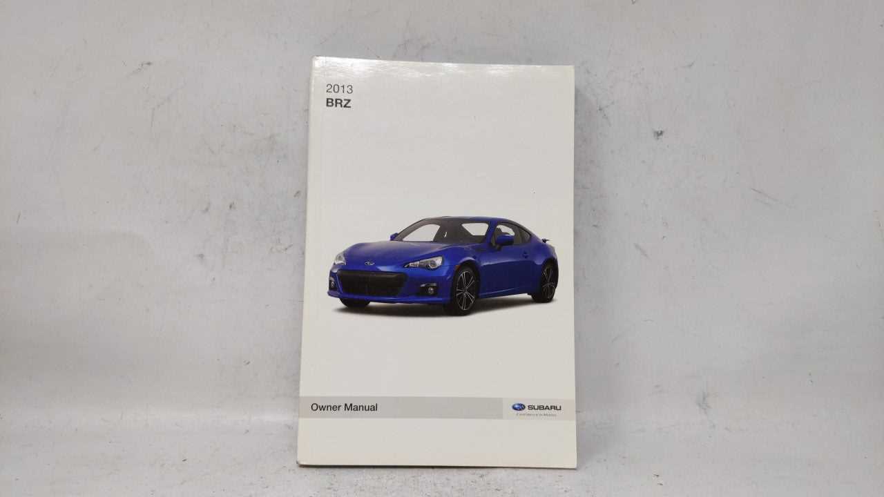 2013 subaru brz owners manual