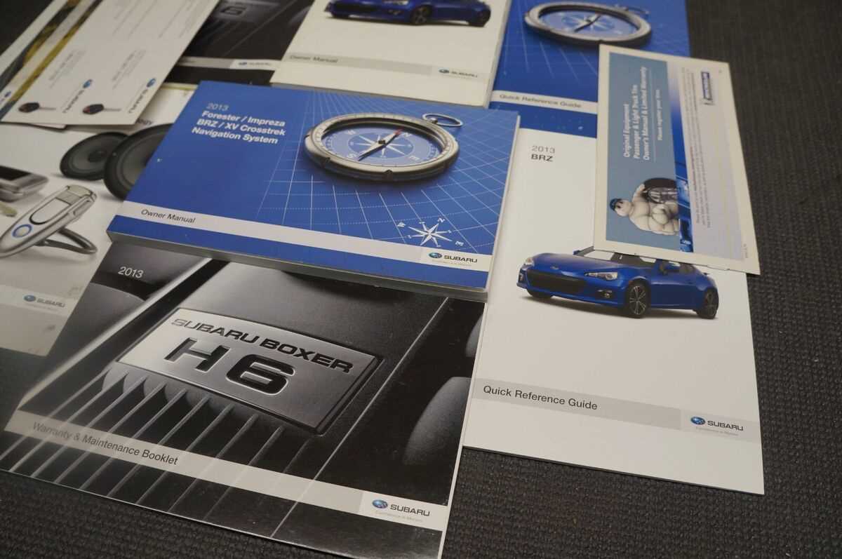 2013 subaru brz owners manual