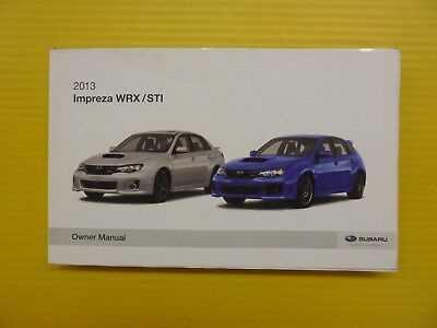 2013 subaru impreza owners manual