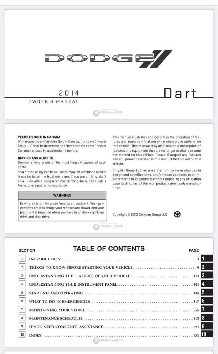 2014 dodge dart gt owners manual