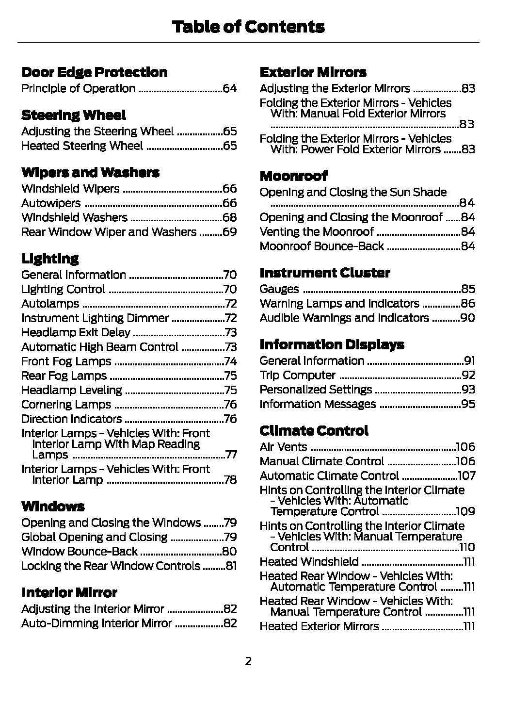 2014 ford fiesta owners manual