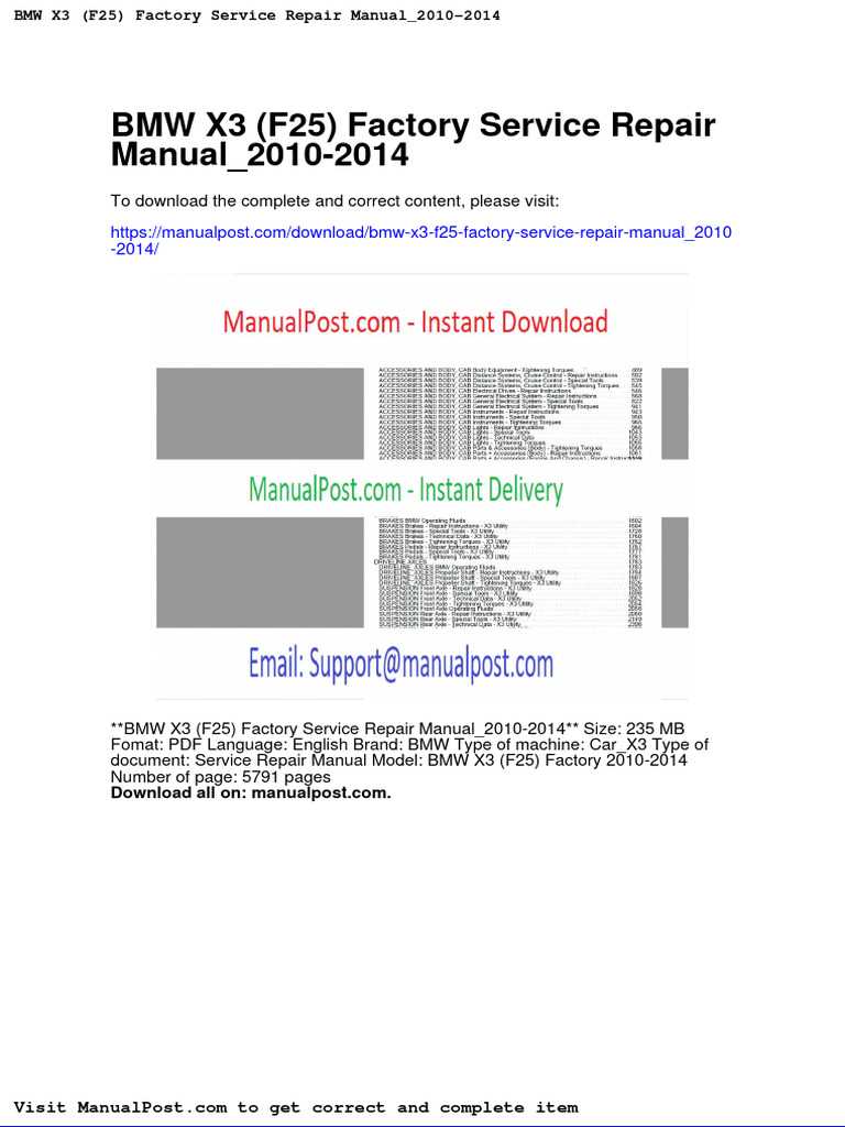 2014 bmw x3 owners manual
