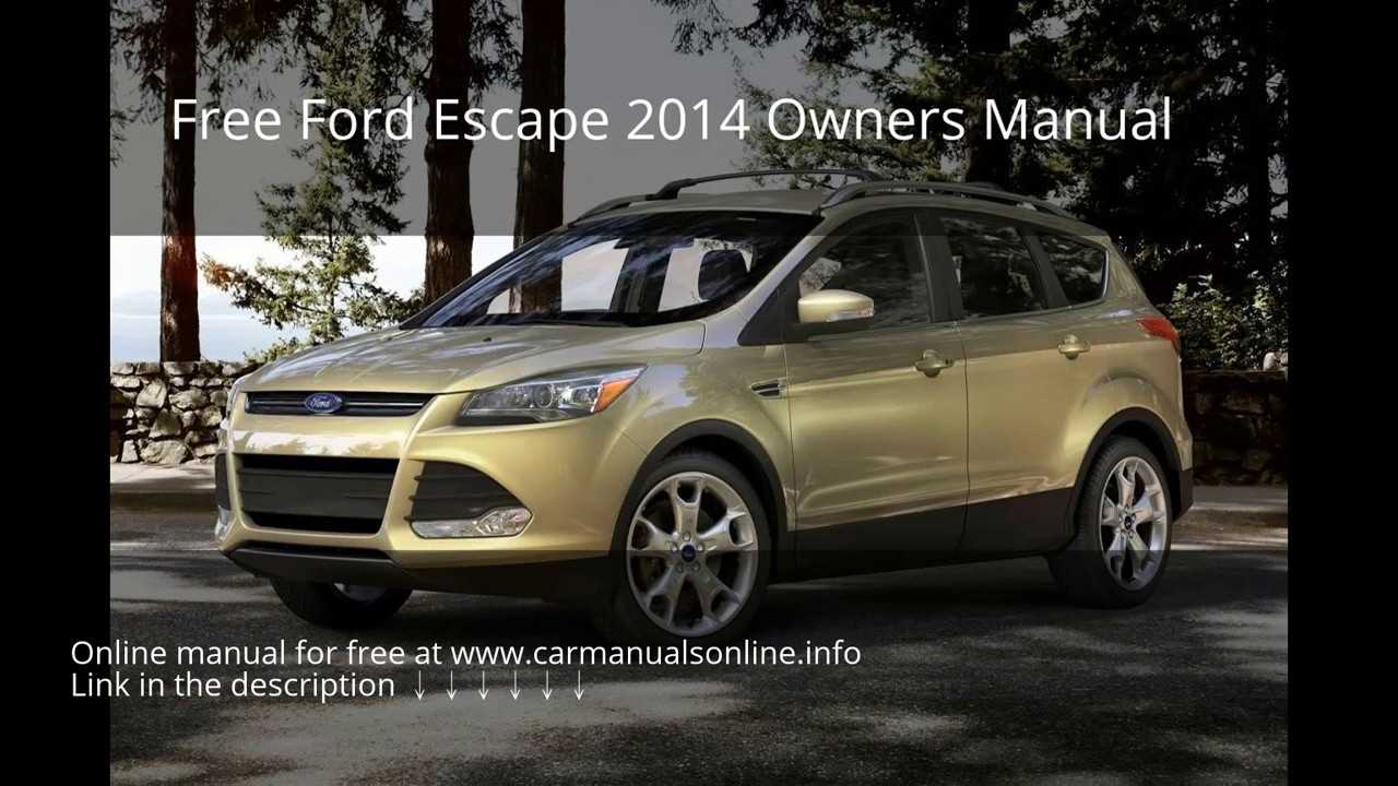 2014 escape owners manual