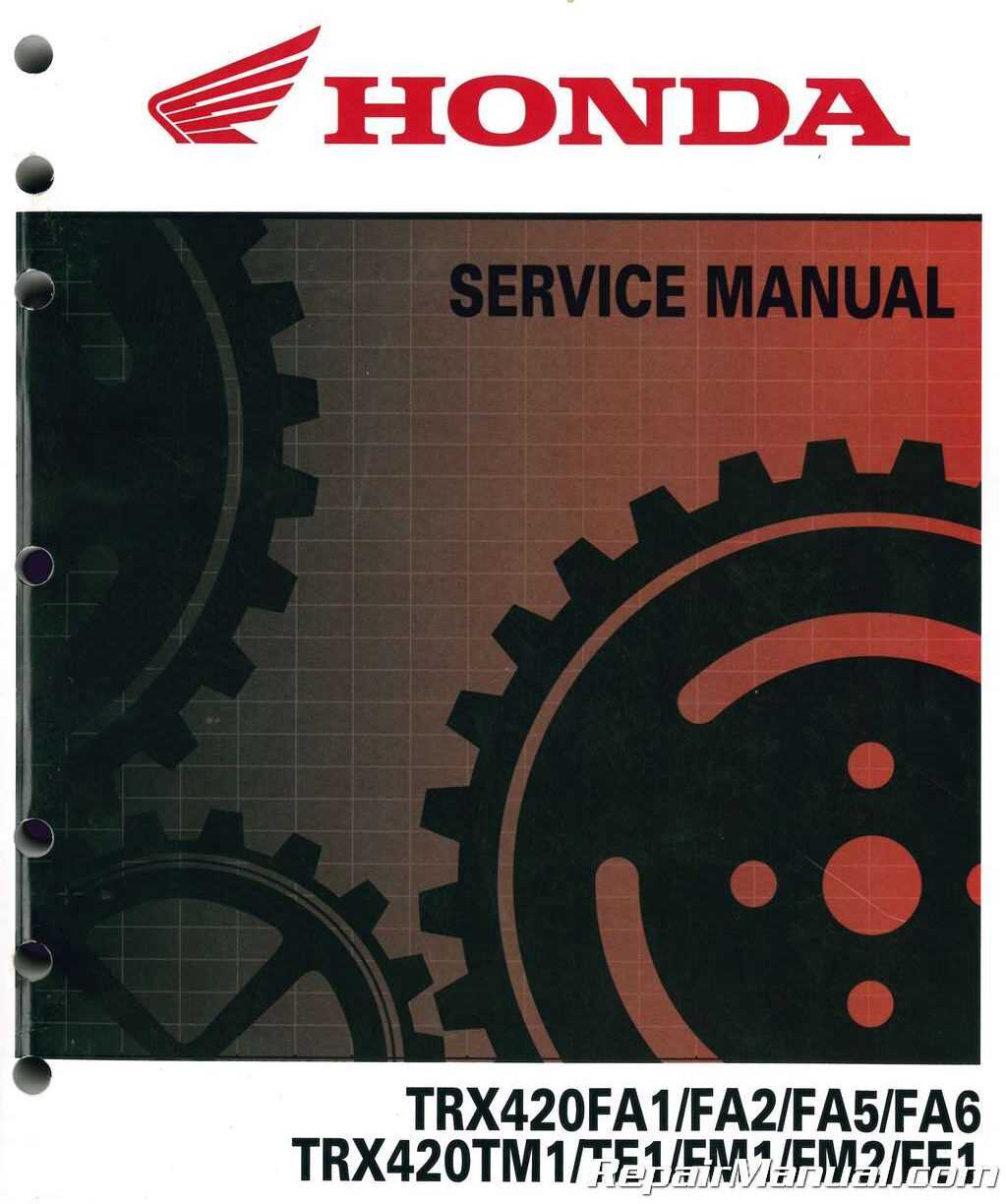 2014 honda rancher owners manual