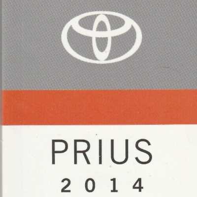 2014 toyota prius owners manual