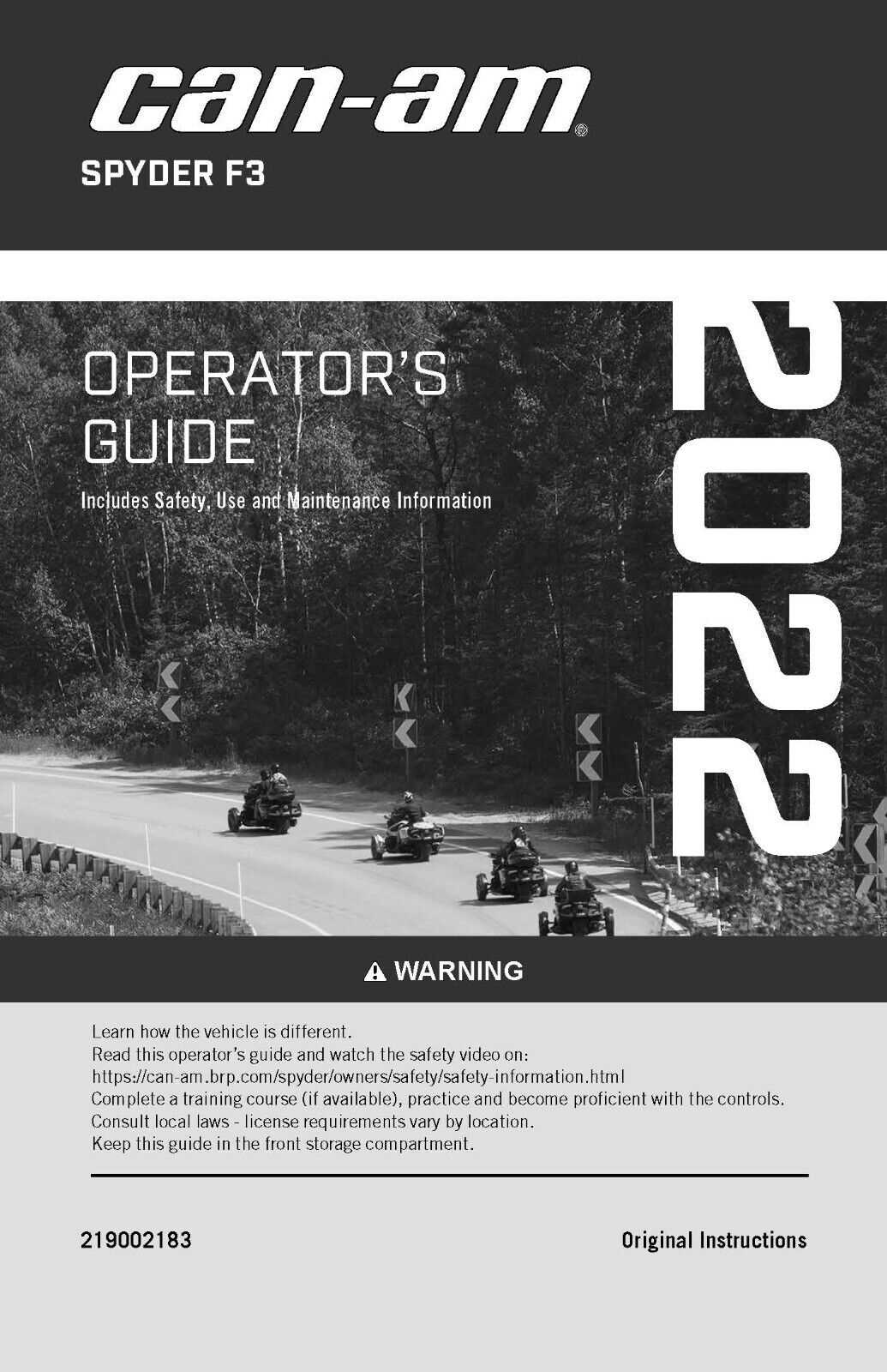 2015 can am spyder owners manual