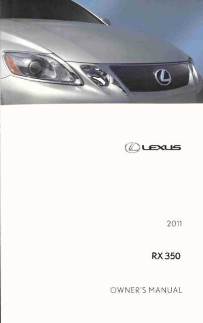 2015 lexus rx350 owners manual