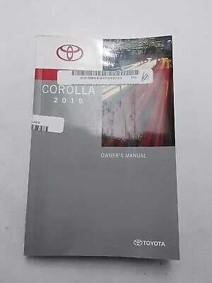 2015 toyota corolla owners manual