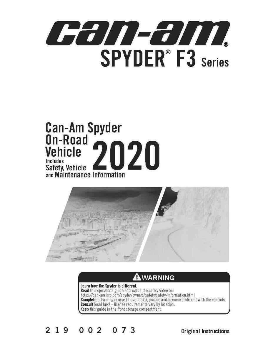 2015 can am spyder owners manual