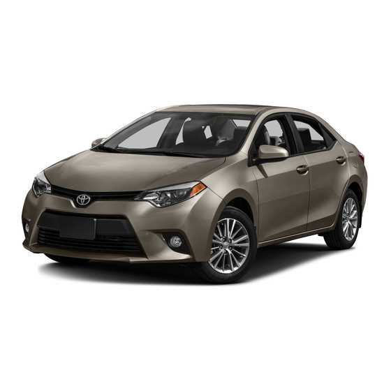 2016 toyota corolla le owners manual