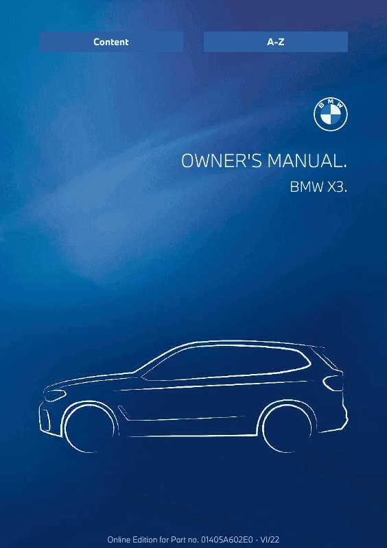 2017 bmw x3 owners manual