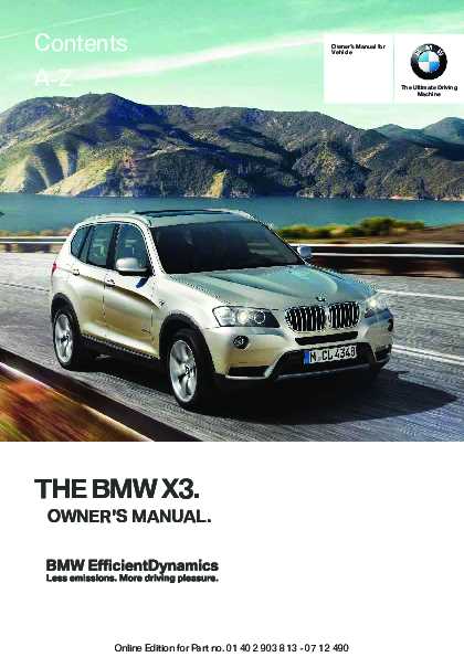 2017 bmw x3 owners manual