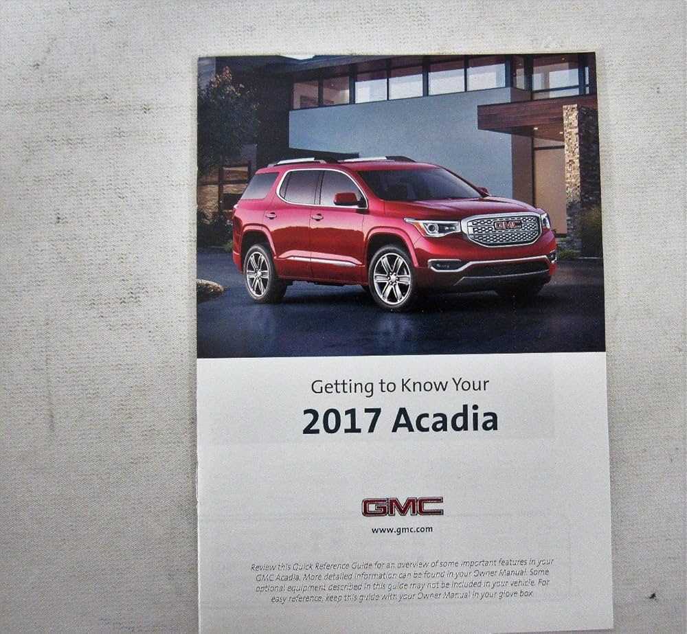 2017 gmc acadia limited owners manual