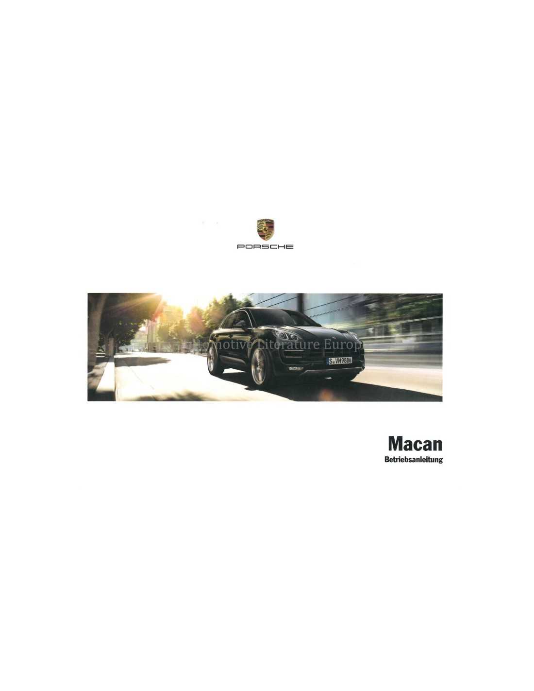 2017 porsche macan s owners manual