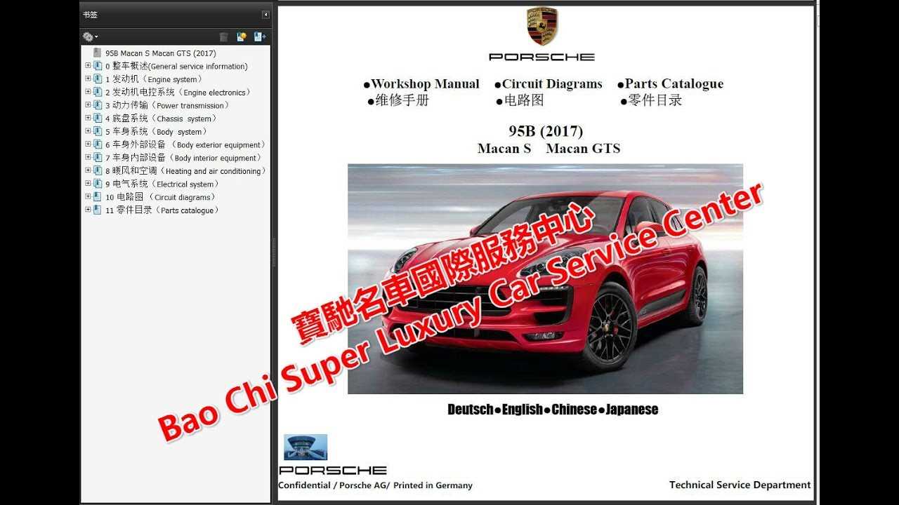 2017 porsche macan s owners manual