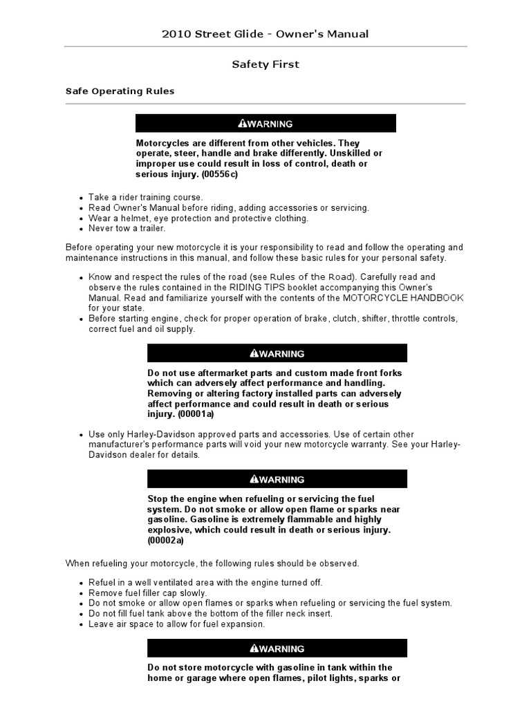 2017 street glide owners manual