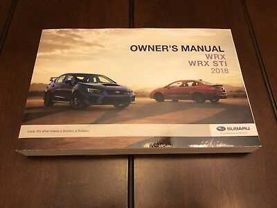 2018 subaru wrx owners manual