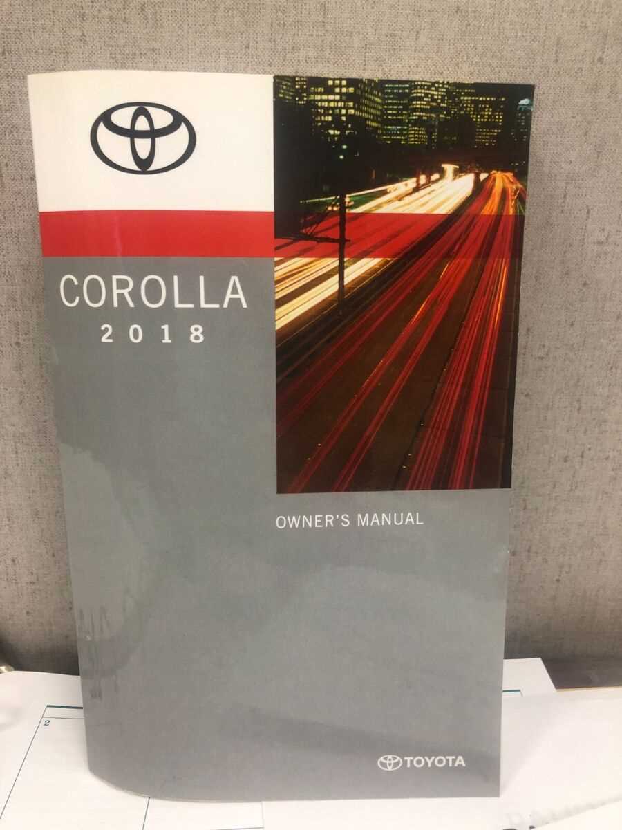 2018 toyota corolla se owners manual