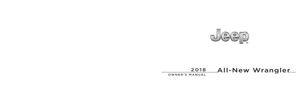 2018 jeep wrangler owners manual