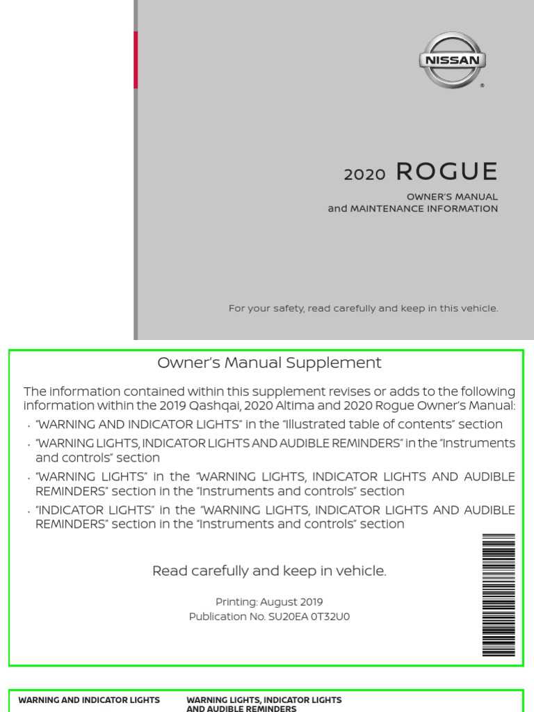 2018 nissan rogue owners manual