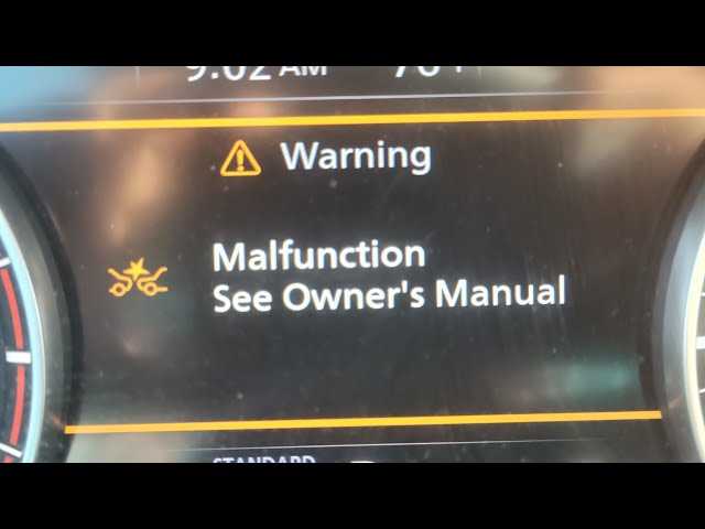 2018 nissan sentra warning malfunction see owners manual