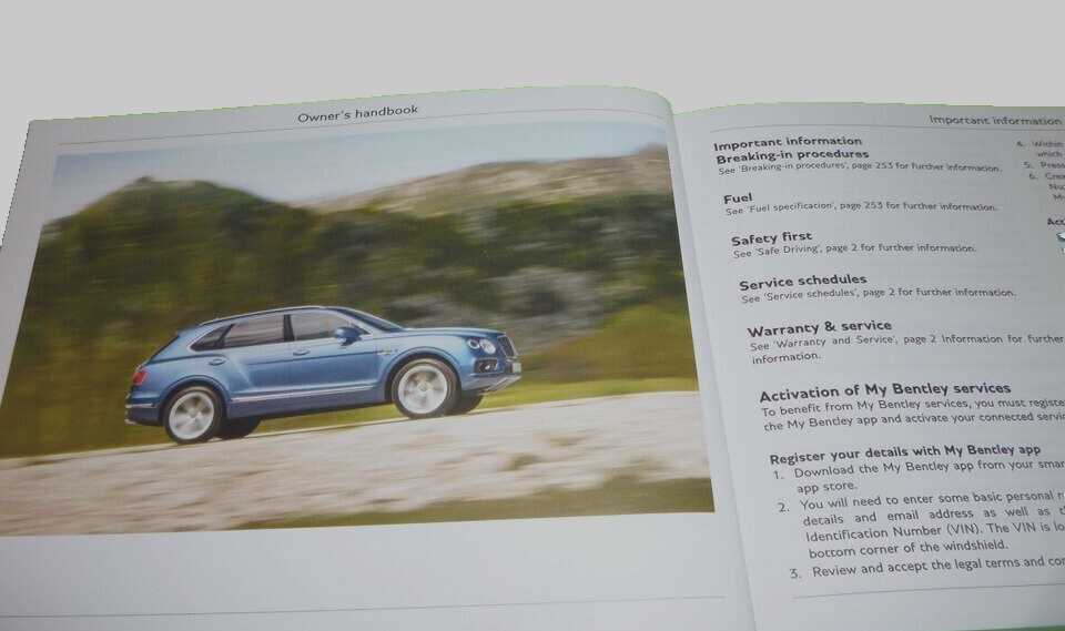 2019 bentley bentayga owners manual