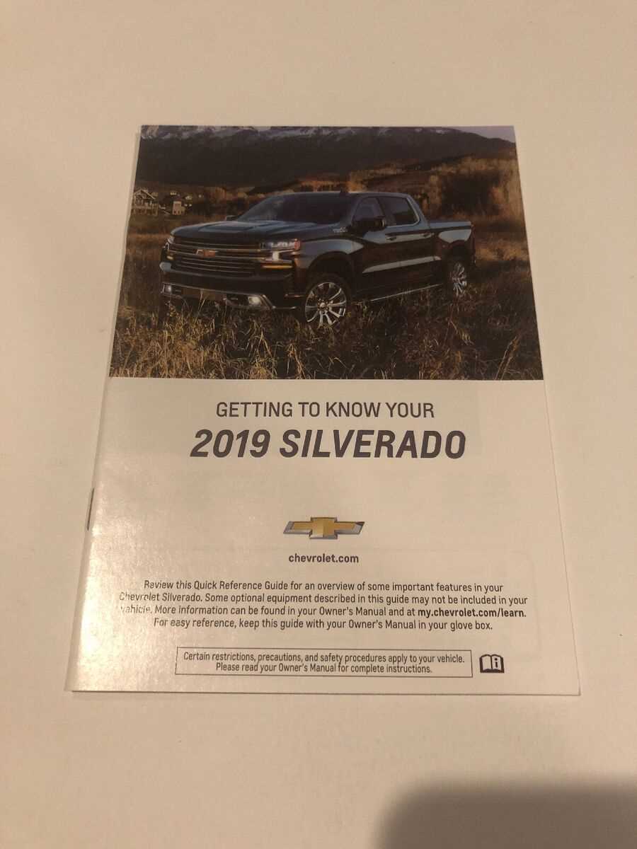 2019 chevrolet silverado owners manual