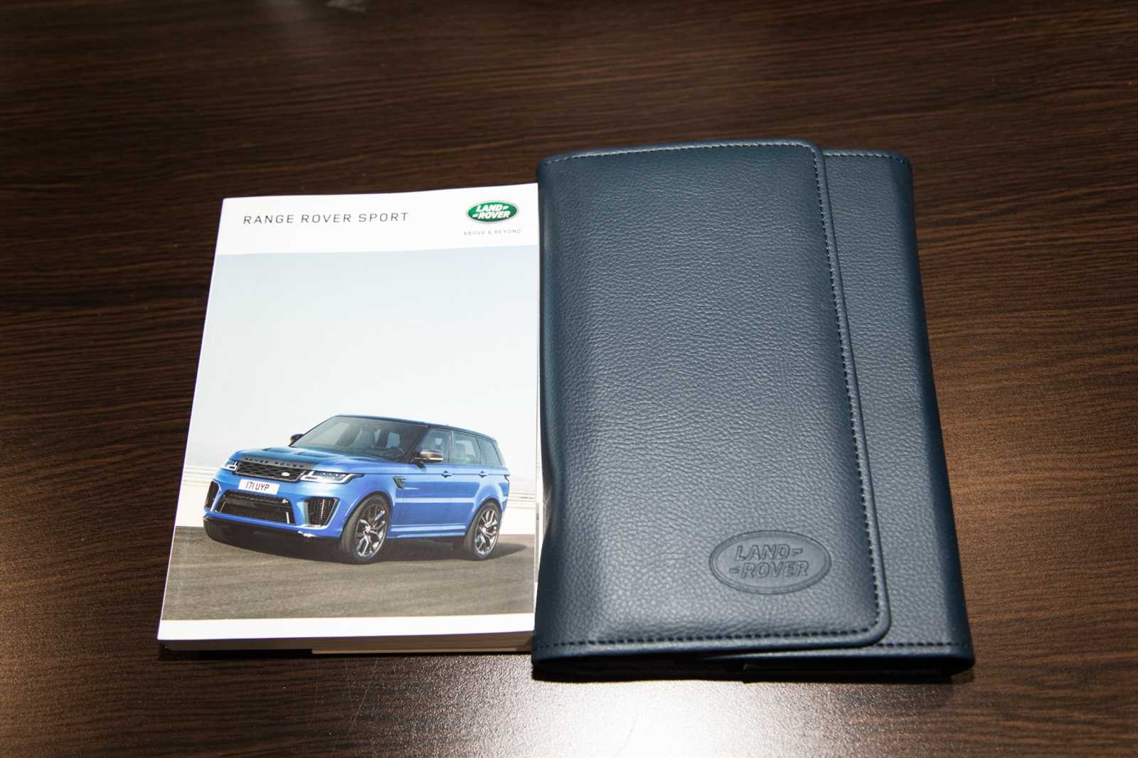 2019 range rover sport owners manual