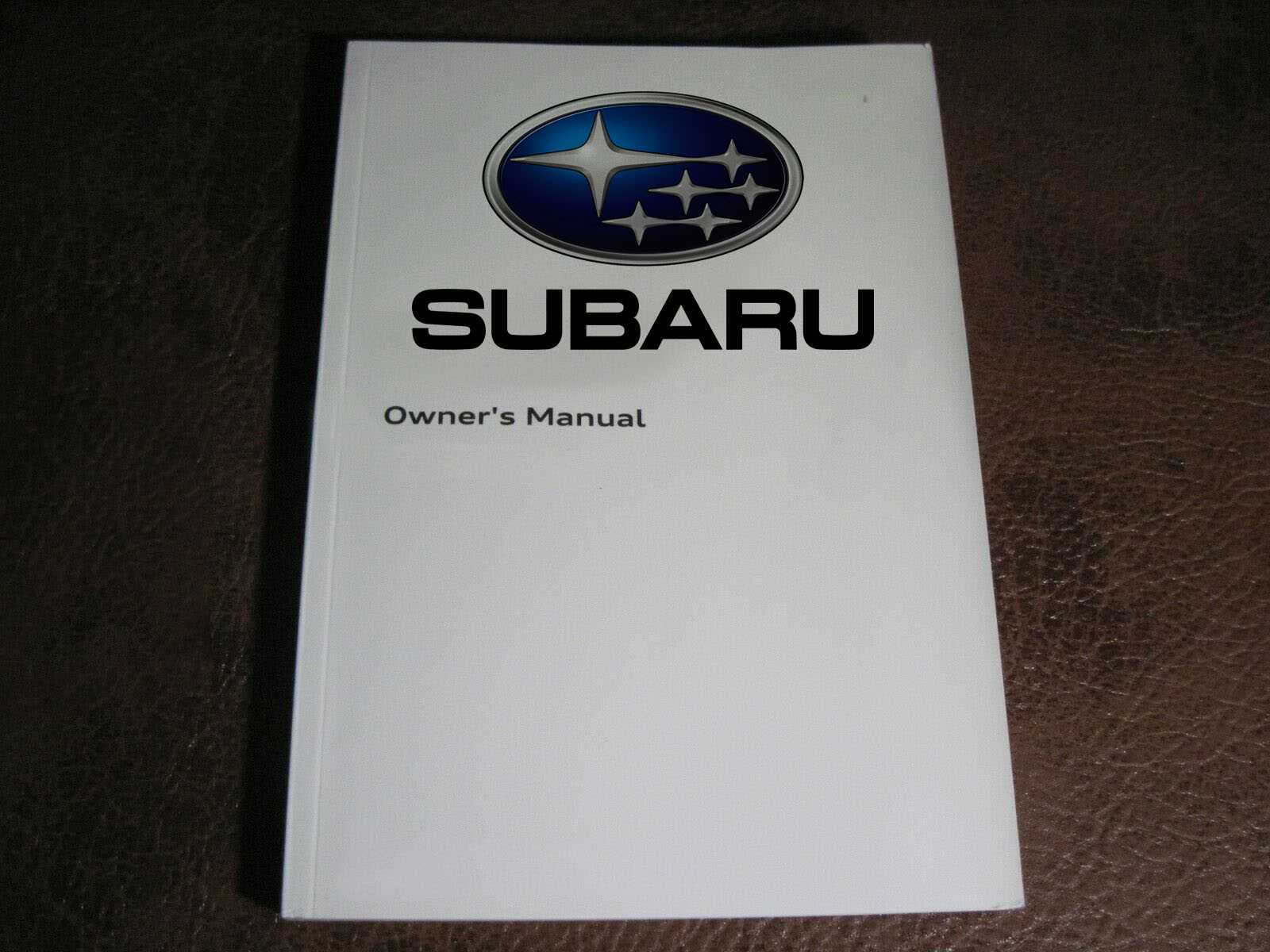 2019 subaru impreza owners manual