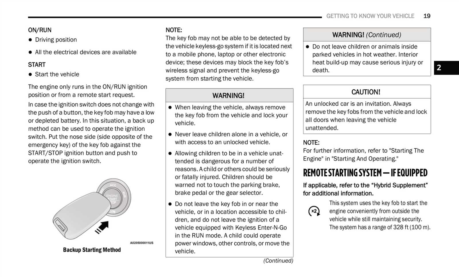 2020 chrysler pacifica owners manual