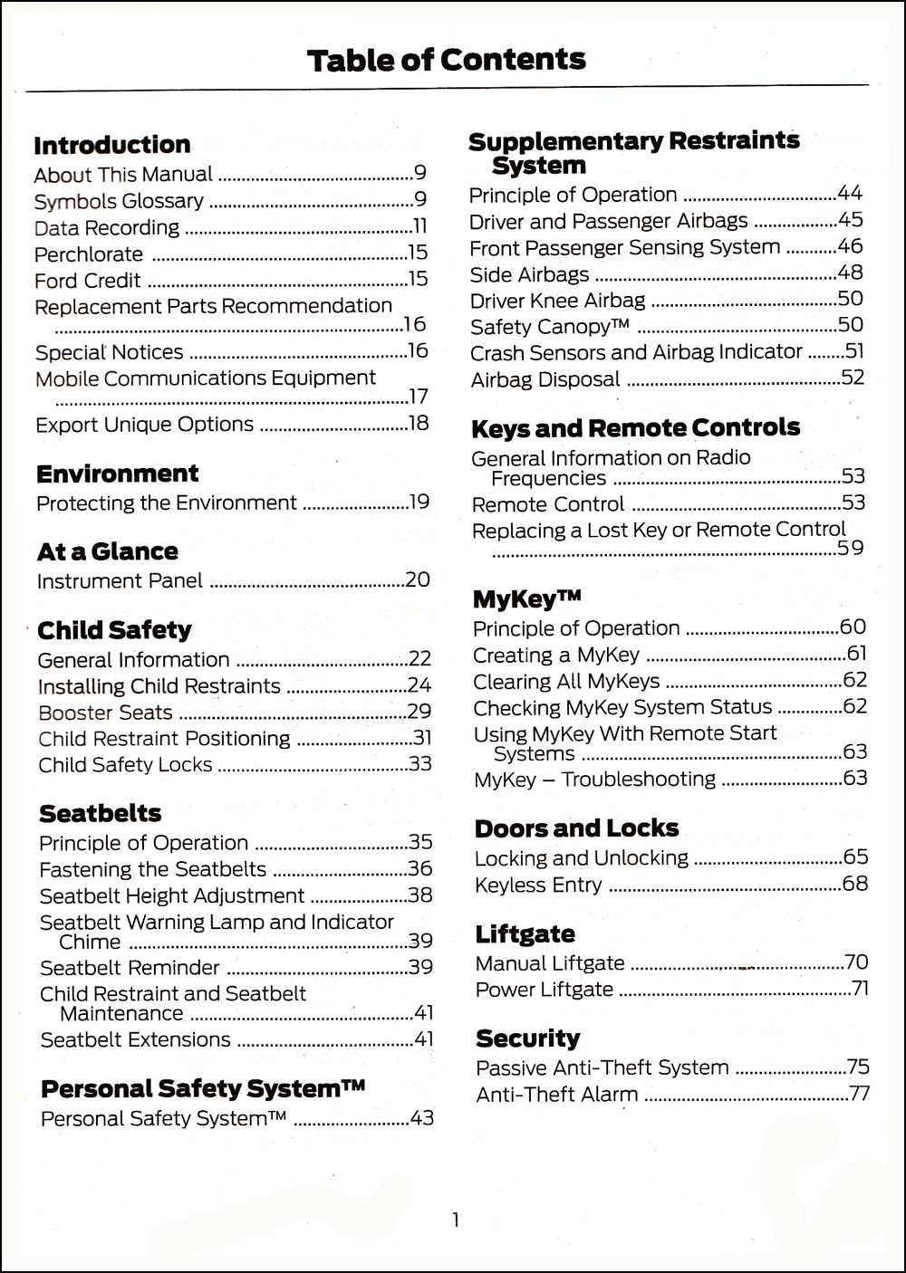 2020 ford escape owners manual