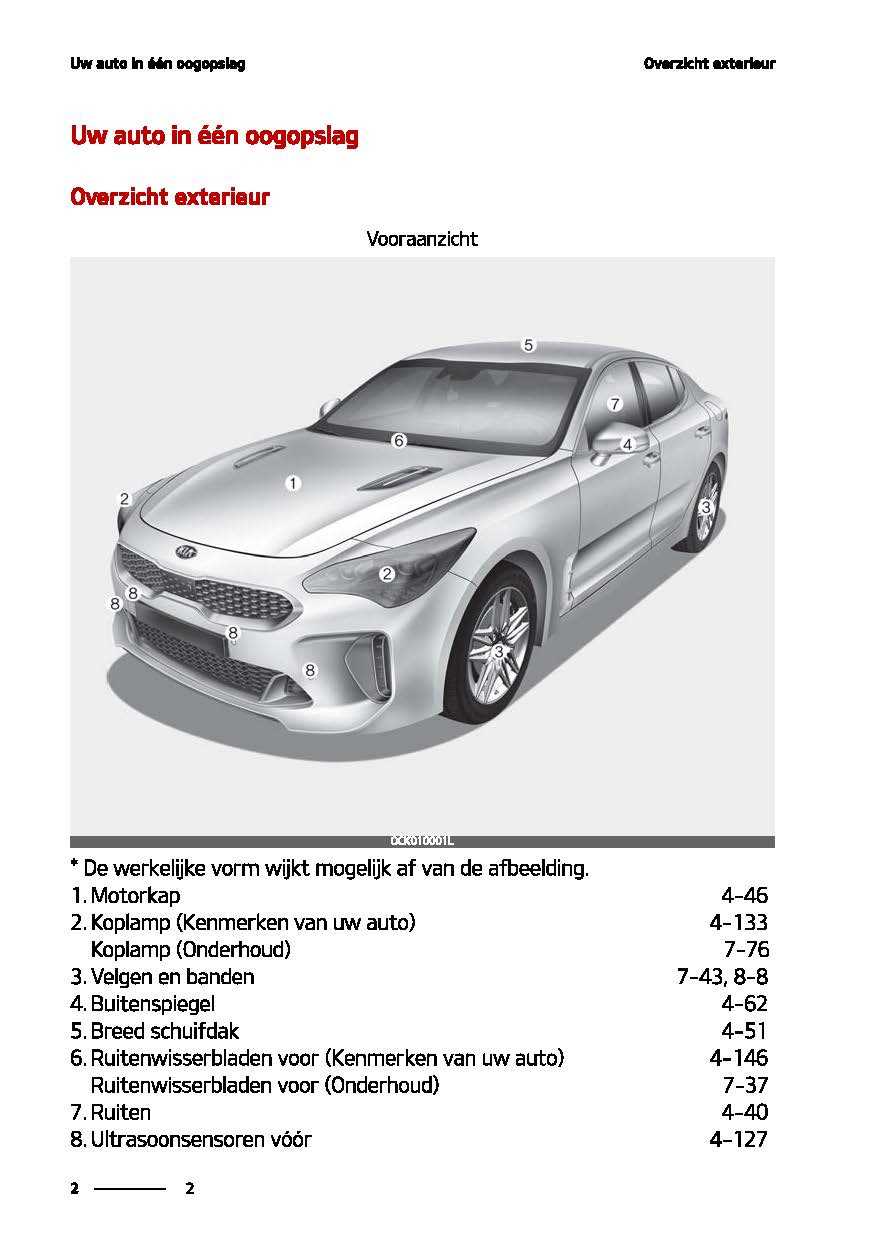2021 kia stinger owners manual